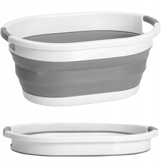 Miska, lavór - Home Gadget oválna misa, 25 l, biela, odtiene sivej